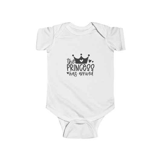 Baby Bodysuit - "The Princess Has Arrived" Newborn Onesie