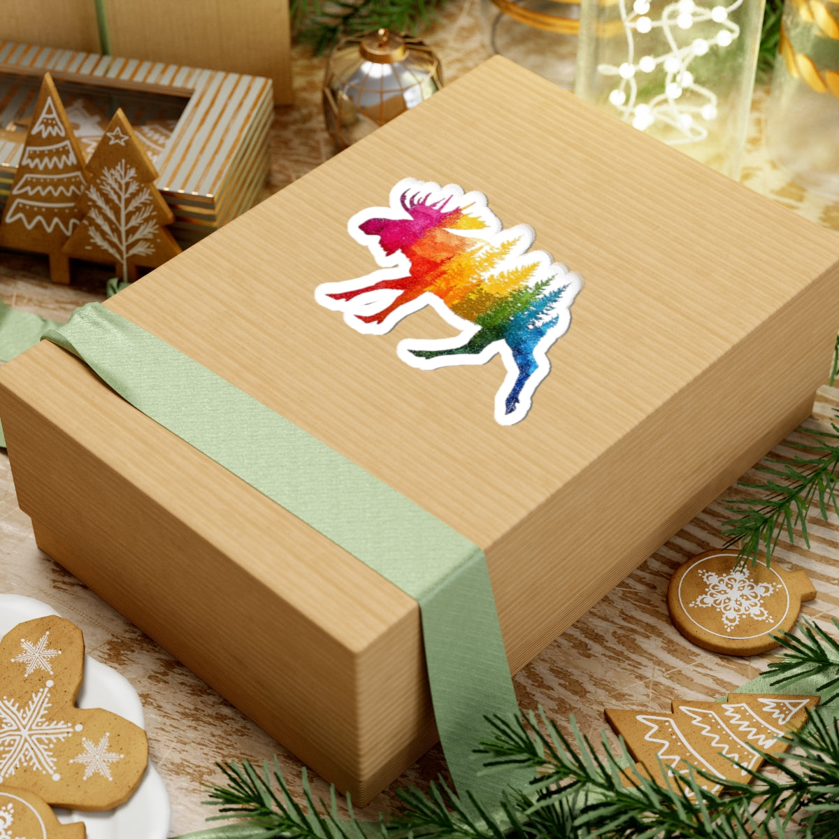 Pride Moose Sticker — Kiss-Cut Decal