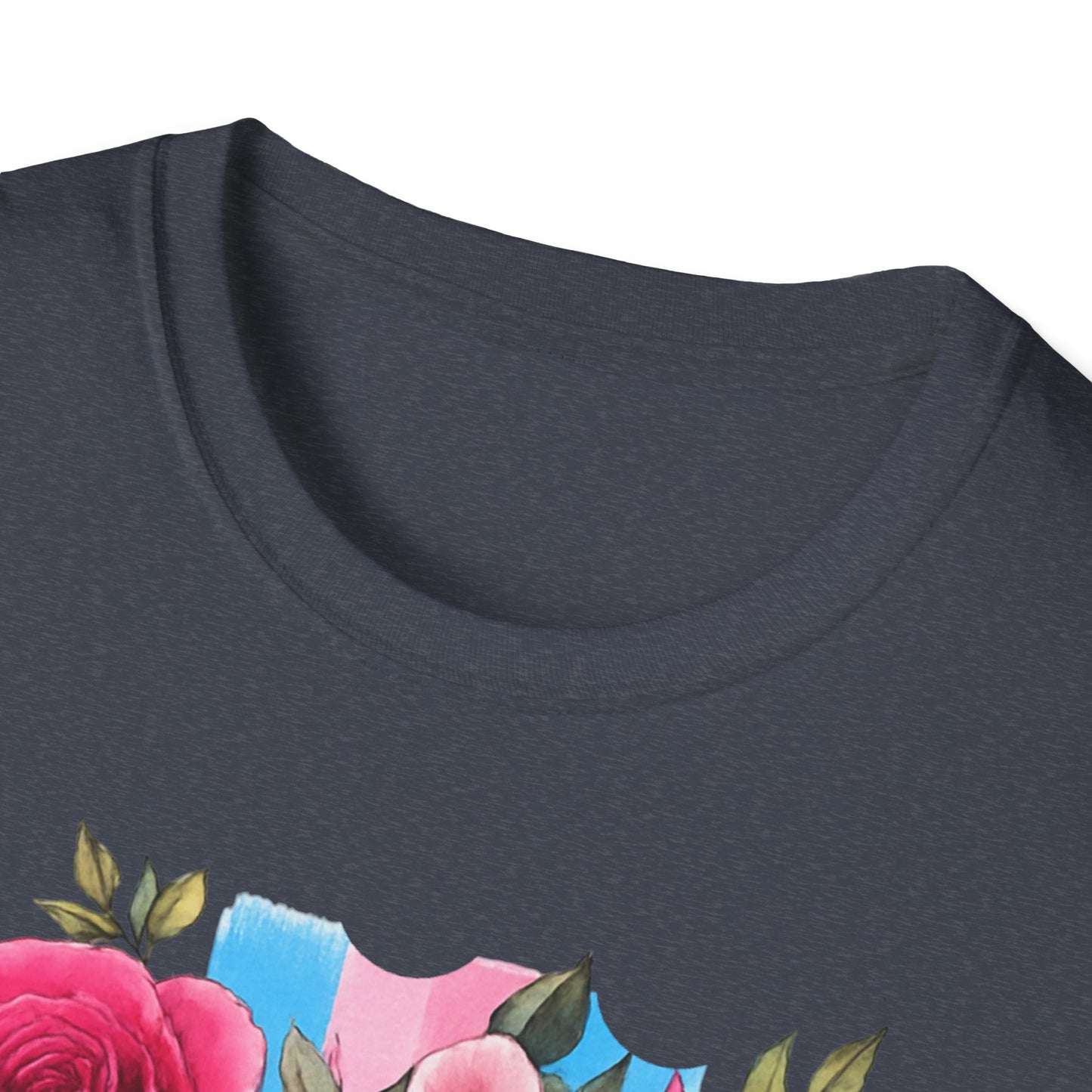 Colorful Floral Skull T-Shirt, Dia de los Muertos Tee, Casual Wear, Gifts for Her, Graphic Shirt, Boho Style Fashion