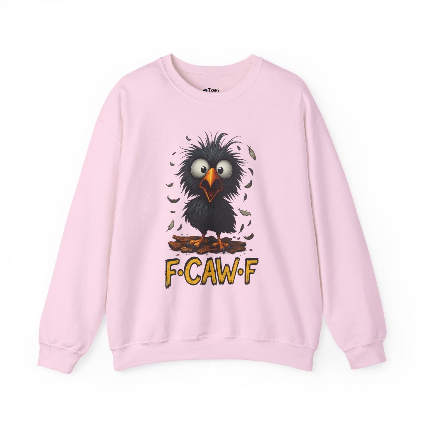 F-Cawf Funny Crewneck Sweatshirt, Cute Bird Sweatshirt, Unisex Sweatshirt Gift, Cozy Humor Apparel, Trendy Casual Wear