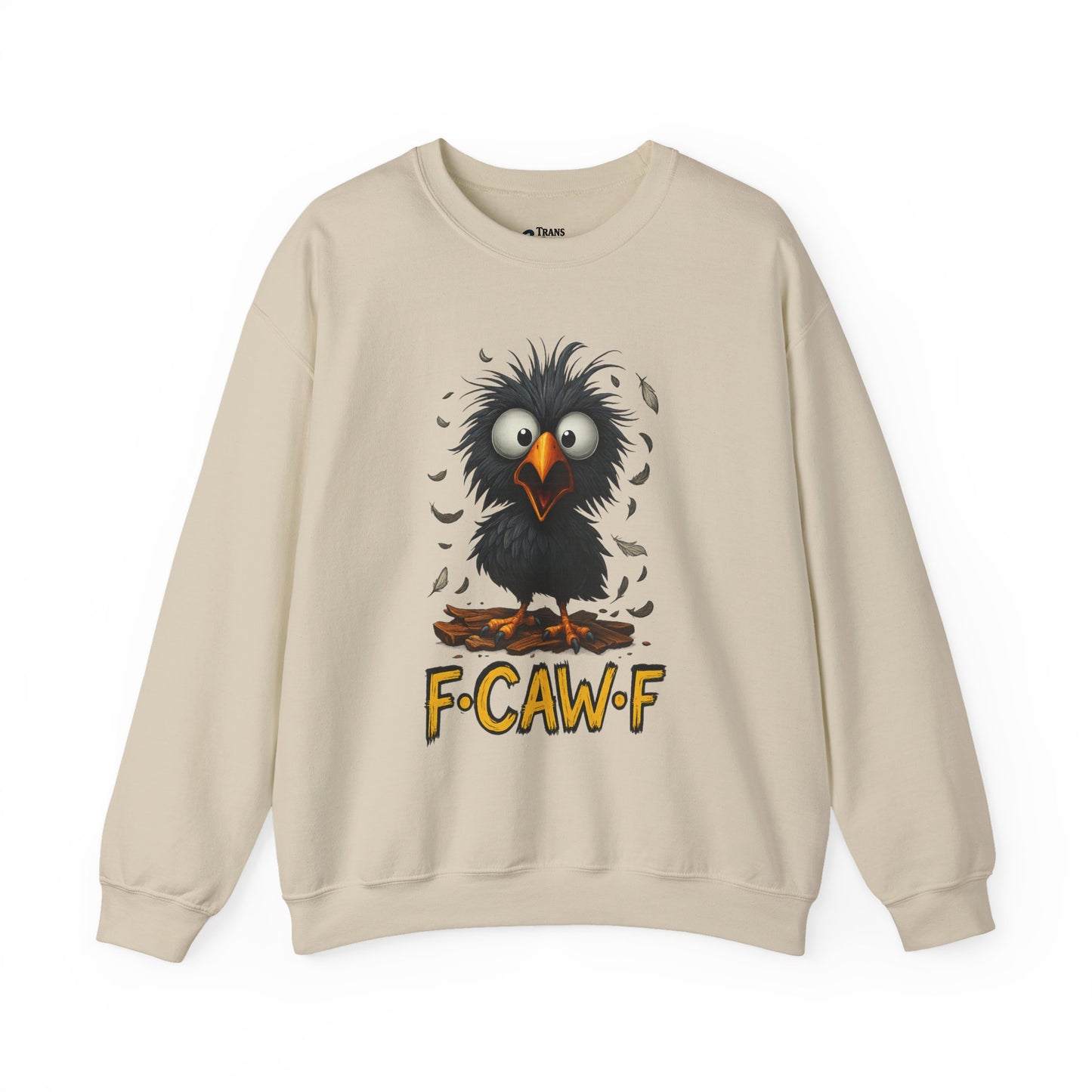 F-Cawf Funny Crewneck Sweatshirt, Cute Bird Sweatshirt, Unisex Sweatshirt Gift, Cozy Humor Apparel, Trendy Casual Wear