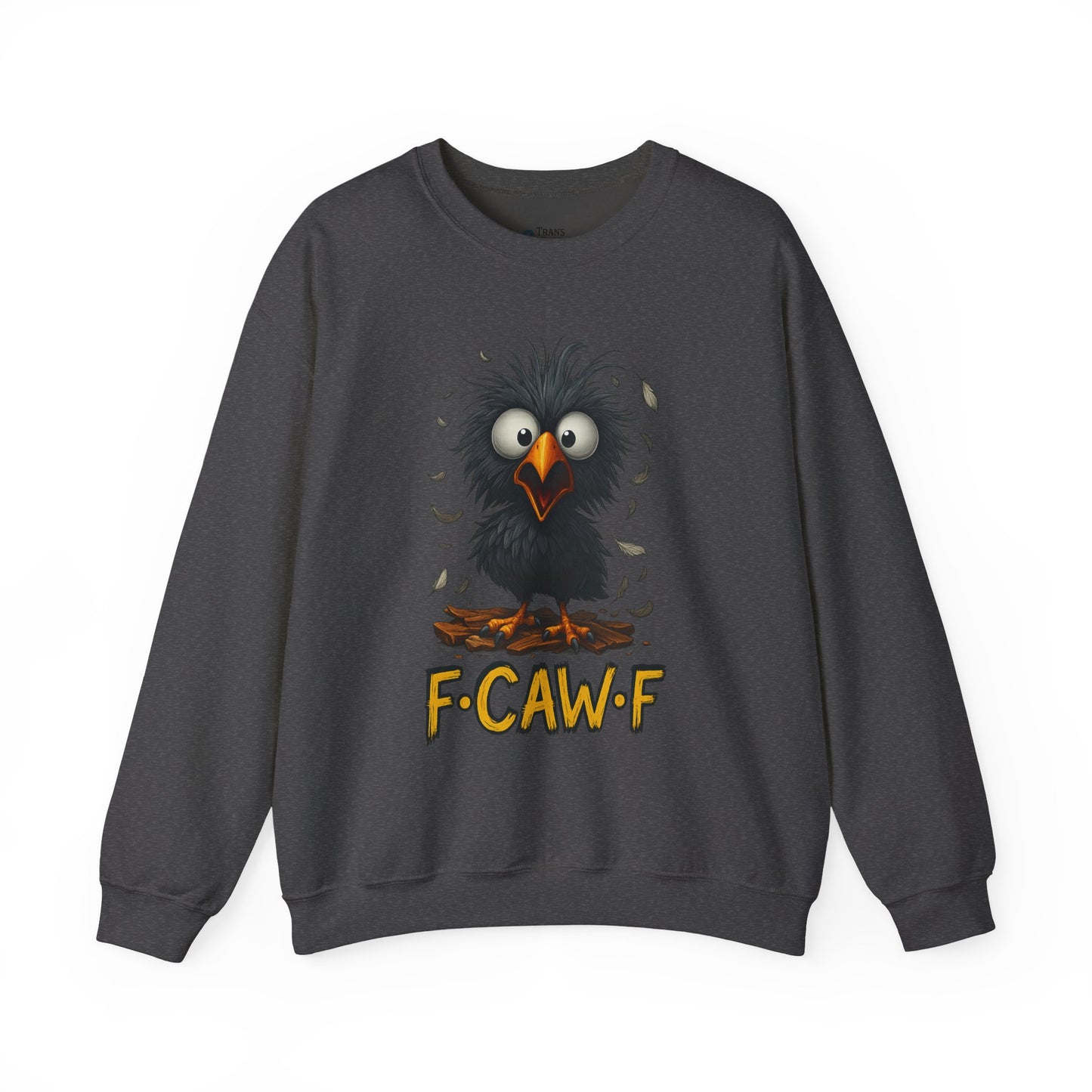 F-Cawf Funny Crewneck Sweatshirt, Cute Bird Sweatshirt, Unisex Sweatshirt Gift, Cozy Humor Apparel, Trendy Casual Wear