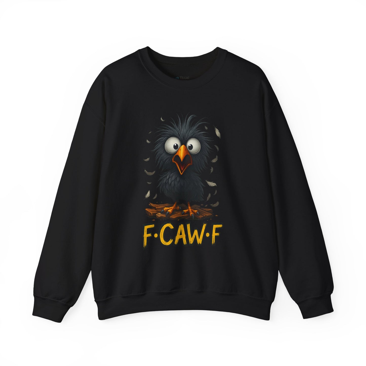 F-Cawf Funny Crewneck Sweatshirt, Cute Bird Sweatshirt, Unisex Sweatshirt Gift, Cozy Humor Apparel, Trendy Casual Wear