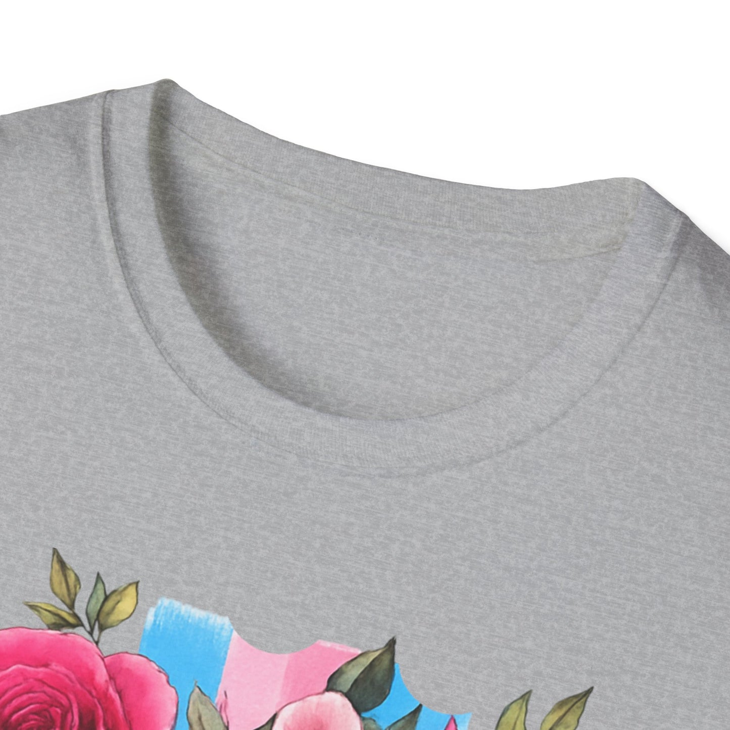 Colorful Floral Skull T-Shirt, Dia de los Muertos Tee, Casual Wear, Gifts for Her, Graphic Shirt, Boho Style Fashion