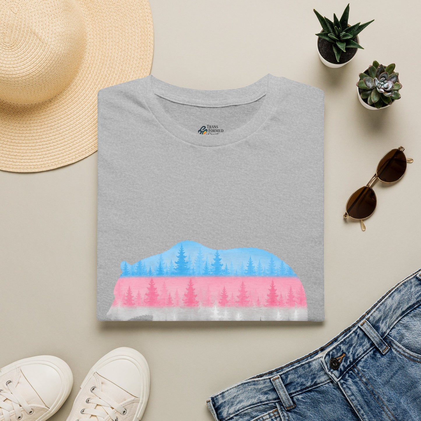 Transgender Pride Maine Bear T-Shirt