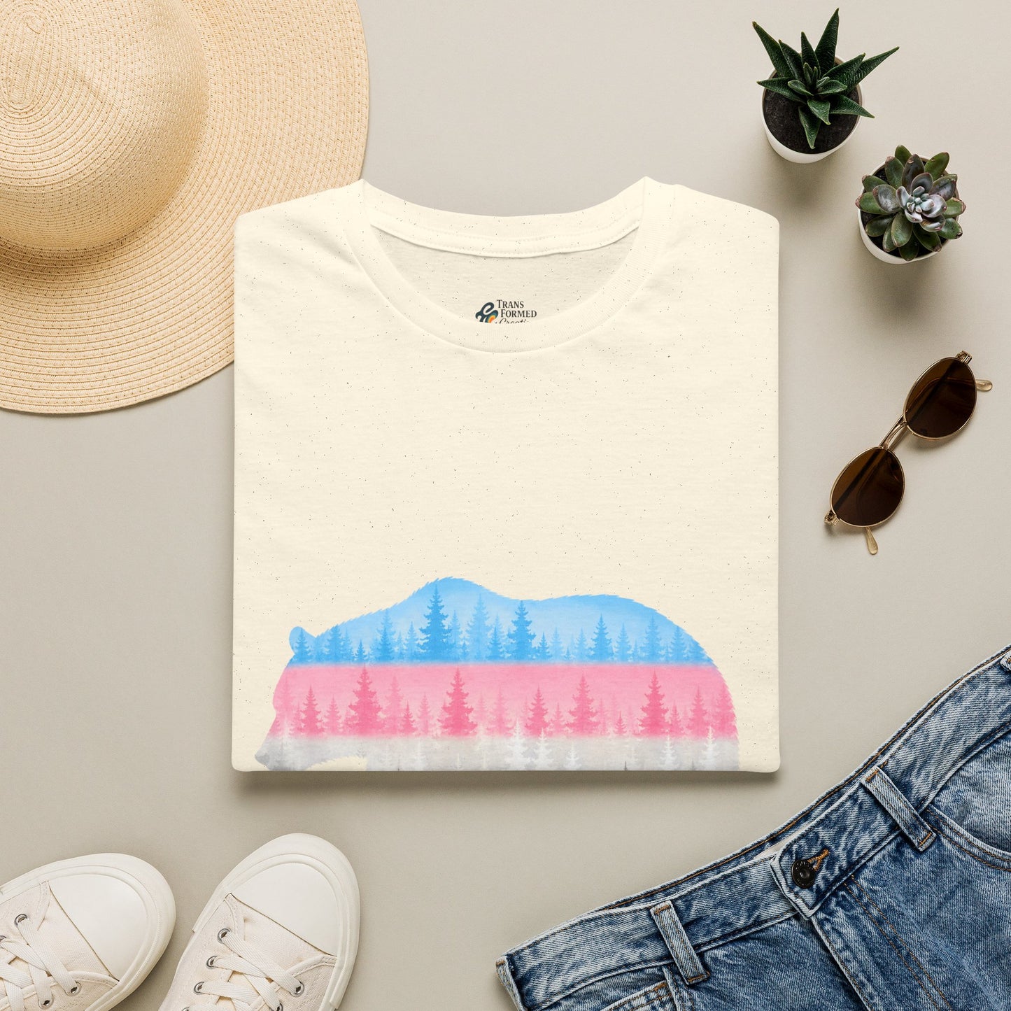 Transgender Pride Maine Bear T-Shirt