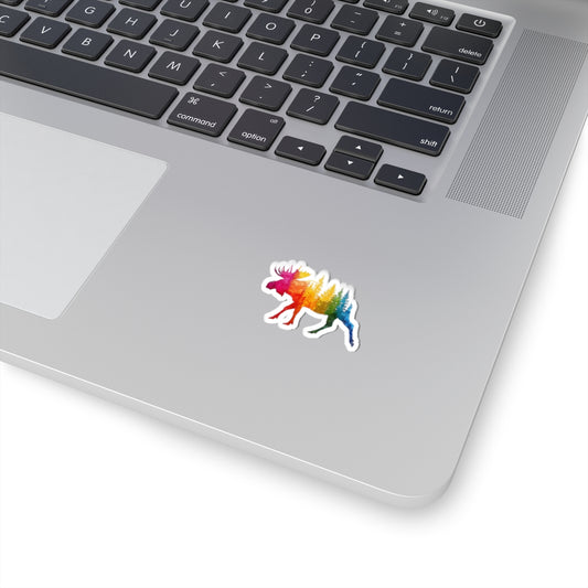 Pride Moose Sticker — Kiss-Cut Decal