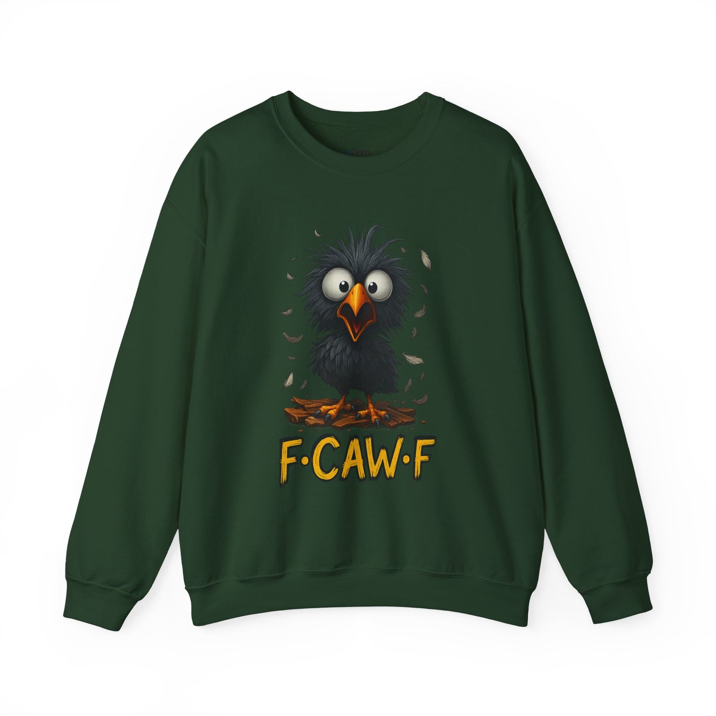 F-Cawf Funny Crewneck Sweatshirt, Cute Bird Sweatshirt, Unisex Sweatshirt Gift, Cozy Humor Apparel, Trendy Casual Wear