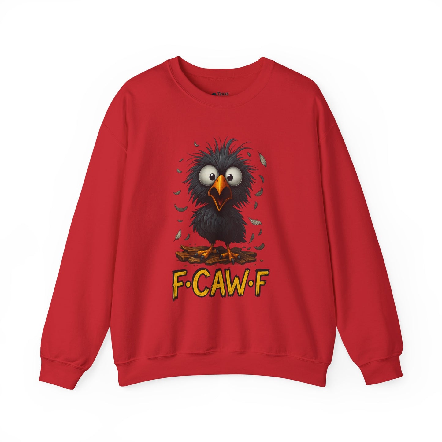 F-Cawf Funny Crewneck Sweatshirt, Cute Bird Sweatshirt, Unisex Sweatshirt Gift, Cozy Humor Apparel, Trendy Casual Wear
