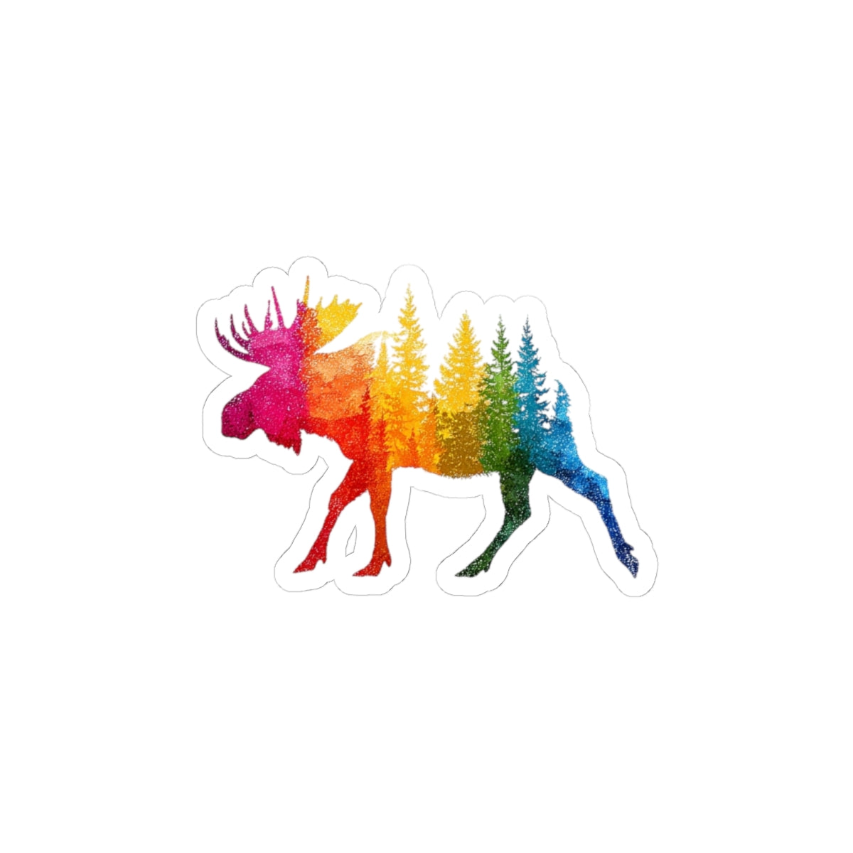 Pride Moose Sticker — Kiss-Cut Decal
