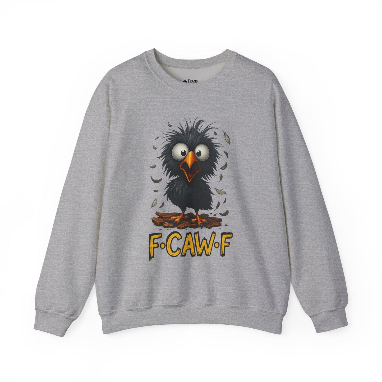 F-Cawf Funny Crewneck Sweatshirt, Cute Bird Sweatshirt, Unisex Sweatshirt Gift, Cozy Humor Apparel, Trendy Casual Wear