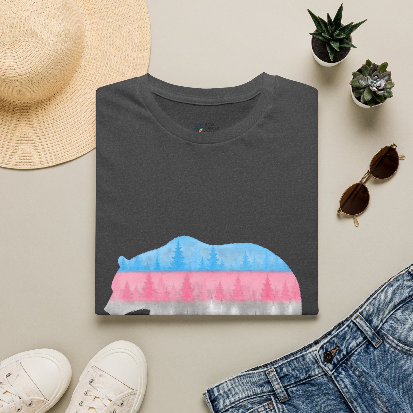 Transgender Pride Maine Bear T-Shirt